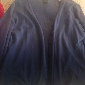 Two-tone blue and navy blue Cardigan size 26